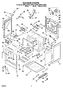 CHASSIS PARTS Diagram and Parts List for GERC4120PB2  Whirlpool Range
