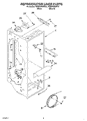 REFRIGERATOR LINER Diagram and Parts List for KSRD25FKWH01  KitchenAid Refrigerator