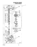 GEARCASE Diagram and Parts List for LA6150XTG1  Whirlpool Washer