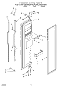 FREEZER DOOR Diagram and Parts List for KSRS27FGBL02  KitchenAid Refrigerator
