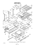 SHELF , LIT/OPTIONAL Diagram and Parts List for ET25DMXVM02  Whirlpool Refrigerator