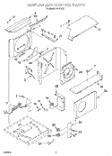 AIRFLOW AND CONTROL Diagram and Parts List for RA151K0  Whirlpool Air Conditioner