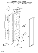 FREEZER DOOR PARTS Diagram and Parts List for KSRD22FKBL04  KitchenAid Refrigerator