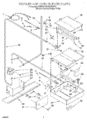 BROILER AND OVEN BURNER Diagram and Parts List for SS385PEBQ1  Whirlpool Range