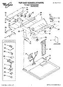 TOP AND CONSOLE PARTS Diagram and Parts List for 7MWG87660SM0  Whirlpool Dryer