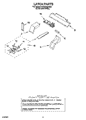 LATCH PARTS Diagram and Parts List for YKEMS308GM3  KitchenAid Microwave Oven Combo