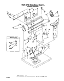 TOP AND CONSOLE, LIT/OPTIONAL Diagram and Parts List for LG8651XWW0  Whirlpool Dryer