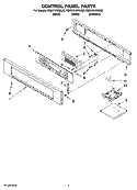 CONTROL PANEL PARTS Diagram and Parts List for KEBK101SBL02  KitchenAid Wall Oven