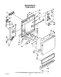 DOOR Diagram and Parts List for WU3000V2  Roper Dishwasher