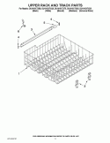 UPPER RACK AND TRACK PARTS Diagram and Parts List for DU1015XTXB5  Whirlpool Dishwasher