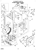 CABINET Diagram and Parts List for RGL4622BL1  Roper Dryer