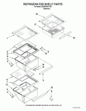 REFRIGERATOR SHELF PARTS Diagram and Parts List for 8ED5FHKXVY04  Whirlpool Refrigerator