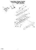 CONTROL PANEL Diagram and Parts List for KSSC42FKB01  KitchenAid Refrigerator