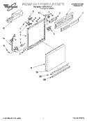 FRAME AND CONSOLE Diagram and Parts List for DU935QWDQ0  Whirlpool Dishwasher