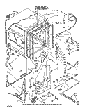 TUB, LIT/OPTIONAL Diagram and Parts List for WU3006V1  Roper Dishwasher