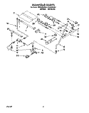 MANIFOLD Diagram and Parts List for SF365BEWN1  Whirlpool Range