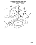 Part Location Diagram of 3350562 Whirlpool HANDLE-LID