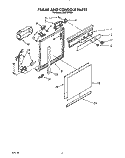FRAME AND CONSOLE Diagram and Parts List for DU8150XX0  Whirlpool Dishwasher