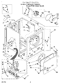 CABINET Diagram and Parts List for LGR5644EQ3  Whirlpool Dryer