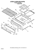OVEN & BROILER PARTS Diagram and Parts List for SF315PEPQ2  Whirlpool Range