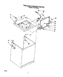 TOP AND CABINET, LIT/OPTIONAL Diagram and Parts List for RAL5144AL0  Whirlpool Washer