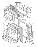 DOOR Diagram and Parts List for ET18MKXLWR0  Whirlpool Refrigerator