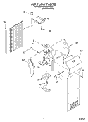AIR FLOW PARTS Diagram and Parts List for KSRJ22IMST00  KitchenAid Refrigerator