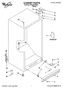CABINET PARTS Diagram and Parts List for EVL201NXRQ04  Whirlpool Freezer