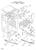 LINER, OPTIONAL Diagram and Parts List for 8VET16GKGW01  Whirlpool Refrigerator