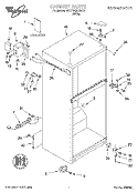 CABINET, LITERATURE Diagram and Parts List for 4VET18GKGW01  Whirlpool Refrigerator