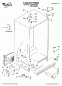 CABINET PARTS Diagram and Parts List for 6GD5SHGXSS03  Whirlpool Refrigerator