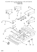BURNER BOX, GAS VALVES, AND SWITCHES Diagram and Parts List for KGCS127GSS0  KitchenAid Cooktop