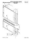 DOOR AND PANEL Diagram and Parts List for KUDA23ZY1  KitchenAid Dishwasher