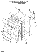 REFRIGERATOR DOOR, LIT/OPTIONAL Diagram and Parts List for RT18DKXAL02  Roper Refrigerator