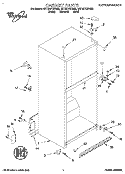CABINET Diagram and Parts List for 8ET18TKXEG00  Whirlpool Refrigerator