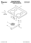 COOKTOP PARTS Diagram and Parts List for CERS858TCD0  Magic Chef Range