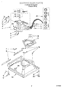 MACHINE BASE Diagram and Parts List for 95LEGB5  Whirlpool Washer