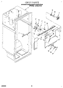 LINER Diagram and Parts List for RT22AKXBW00  Roper Refrigerator