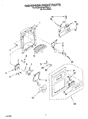 DISPENSER FRONT Diagram and Parts List for KSRS22FGSS15  KitchenAid Refrigerator