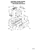 CONTROL PANEL PARTS Diagram and Parts List for KUIS18PNJW7  KitchenAid Ice Maker