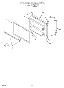 FREEZER DOOR, LIT/OPTIONAL Diagram and Parts List for 3VET20DKFW01  Whirlpool Refrigerator