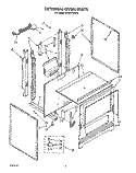 EXTERNAL OVEN Diagram and Parts List for SF337PEXW0  Whirlpool Range
