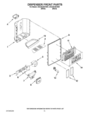 DISPENSER FRONT PARTS Diagram and Parts List for GSC25C4EYB01  Whirlpool Refrigerator