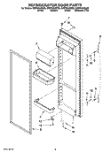 REFRIGERATOR DOOR PARTS Diagram and Parts List for ED2FHAXST05  Whirlpool Refrigerator