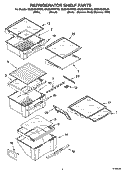 REFRIGERATOR SHELF PARTS Diagram and Parts List for GS2SHEXML00  Whirlpool Refrigerator