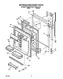 REFRIGERATOR DOOR Diagram and Parts List for KTRS22KAAL00  KitchenAid Refrigerator