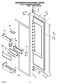 REFRIGERATOR DOOR PARTS Diagram and Parts List for KSSS48FMX01  KitchenAid Refrigerator