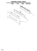 CONTROL PANEL PARTS Diagram and Parts List for KEMC308KSS01  KitchenAid Microwave Oven Combo