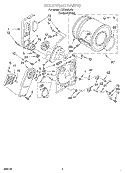 SECTION Diagram and Parts List for CEDX463JQ0  Crosley Dryer