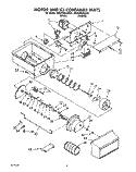 MOTOR AND ICE CONTAINER Diagram and Parts List for 8ED22DQXAN01  Whirlpool Refrigerator